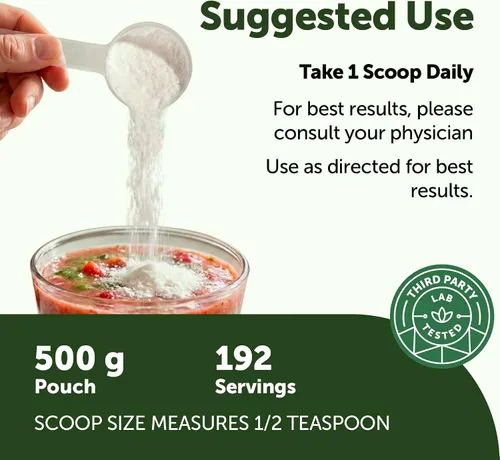 Vista 4 de Micro Ingredients Polvo de Fibra de Inulina Orgánica FOS, 1.1 lb Prebiótico Natural de Disolución Rápida en Agua Fibra Natural Sin Sabor