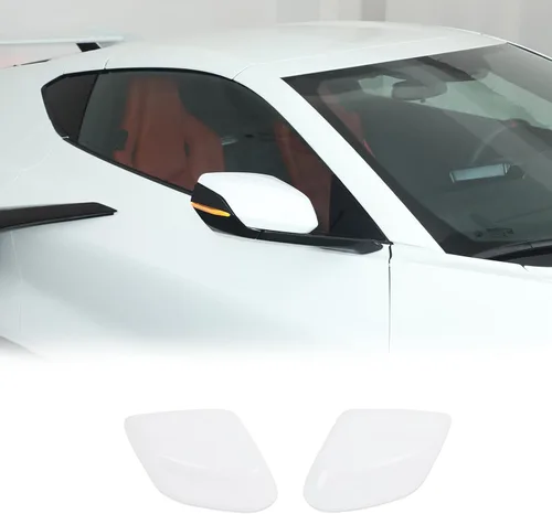 Vista 11 de Tapa protectora para espejo retrovisor de puerta compatible con Chevrolet Corvette C8 2020-2025, tapa protectora de ABS para espejo retrovisor, 2
