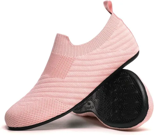Vista 22 de QZKDM - Pantuflas ligeras antideslizantes para casa, para ponerse sin ayuda, para caminar descalzo, para ejercicio en casa y yoga, para hombres