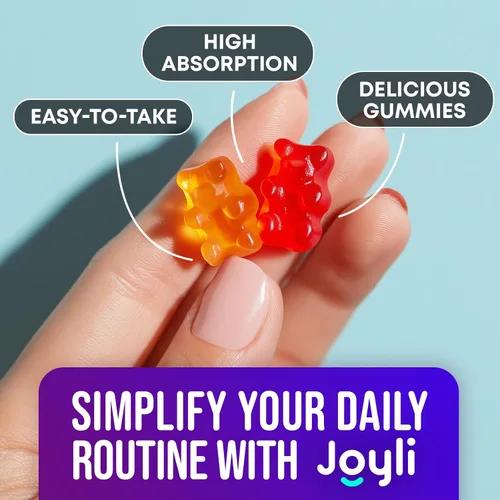 Vista 7 de JOYLI - Paquete de gomitas de magnesio y ashwagandha, veganas sin azúcar con glicinato de magnesio y raíz de ashwagandha, apoyo diario