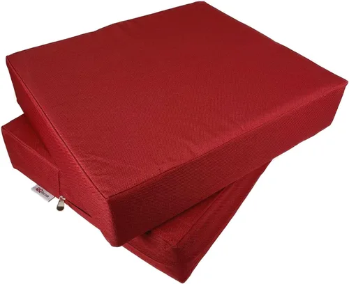 Vista 7 de Paquete de 2 cojines de plataforma de espuma viscoelástica para exteriores de 23 x 23 x 5 pulgadas con funda interna impermeable para muebles