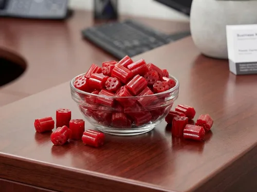 Vista 5 de Bocados de regaliz rojo cereza 1 lb Bolsa a granel suave masticable dulce dulce fresco