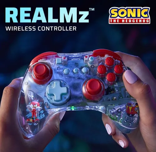 Vista 11 de PDP REALMz Wireless Controller for Nintendo SwitchOLED - Sonic Superstars Knuckles Sky Sanctuary Zone