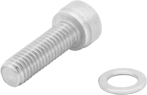 Vista 4 de 20 tornillos de pinza de freno de disco de bicicleta con arandelas, tornillos de acero inoxidable M6x20mm, tornillos hexagonales de acero