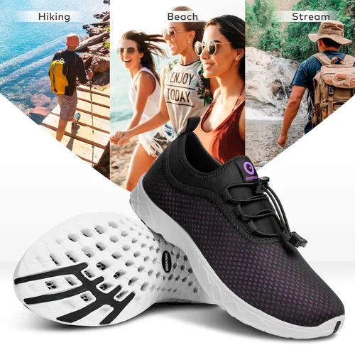 Vista 8 de SEEKWAY Zapatos de agua para hombre y mujer, secado rápido, zapatos acuáticos descalzos, playa, caminar, kayak, canotaje, deportes acuáticos SP006