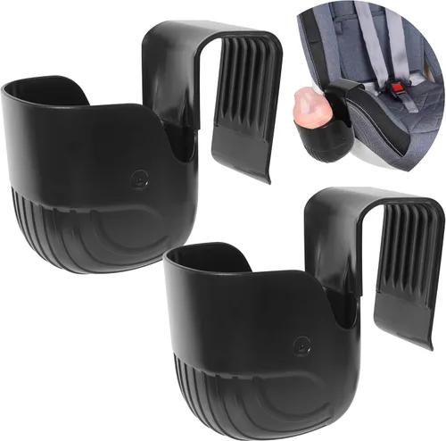 Vista 9 de Portavasos universal para asientos de coche, cochecitos de bebé, sillas de ruedas y más - Negro (1)