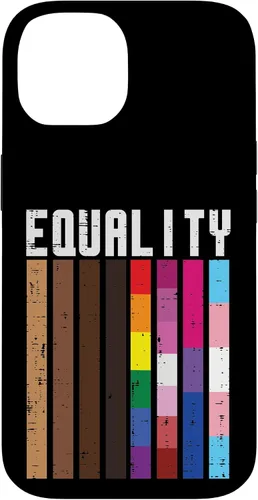 Vista 4 de Igualdad Negro LGBT Pride Rainbow Lesbian Gay Bi Trans - Funda de regalo para iPhone 17