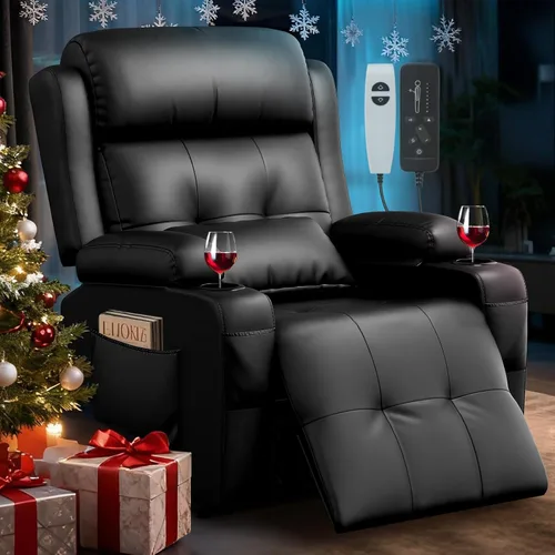 Vista 36 de Sofá reclinable de dos plazas, asientos de cine en casa, sofá reclinable con USB, consola central, sillón reclinable de pared para caravana