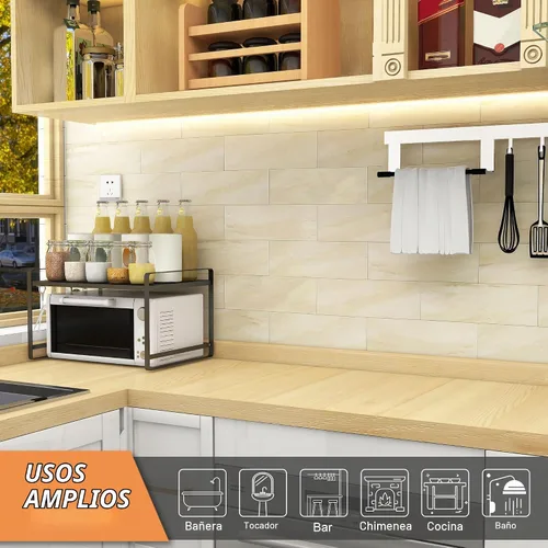 Vista 3 de VAOVI Azulejos de cocina para salpicaduras de despegar y pegar, calcomanías de pared de baño, azulejos de mármol para salpicaduras individuales Beige
