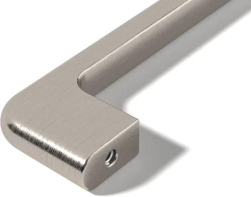 Vista 8 de Paquete de 1 unidad de níquel cepillado con agujero central de 5 pulgadas Manijas de metal sólido para gabinetes de baño y decoración del hogar