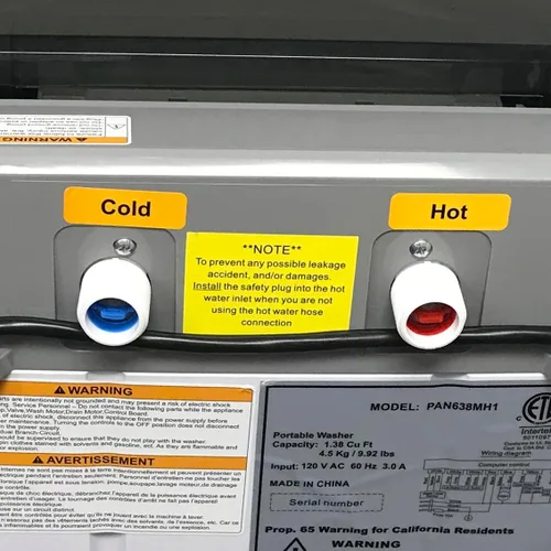 Vista 5 de Panda Lavadora portátil, lavadora compacta de carga superior de 1.38 pies cúbicos, totalmente automática con tambor de acero inoxidable y bomba