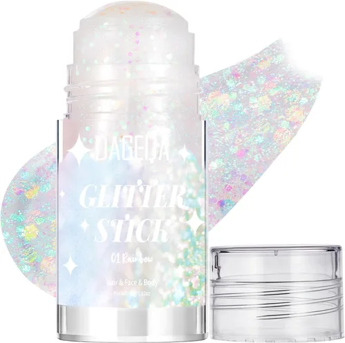 Vista 8 de DAGEDA - Barra de maquillaje con purpurina para el cuerpo de sirena, para el cabello brillante