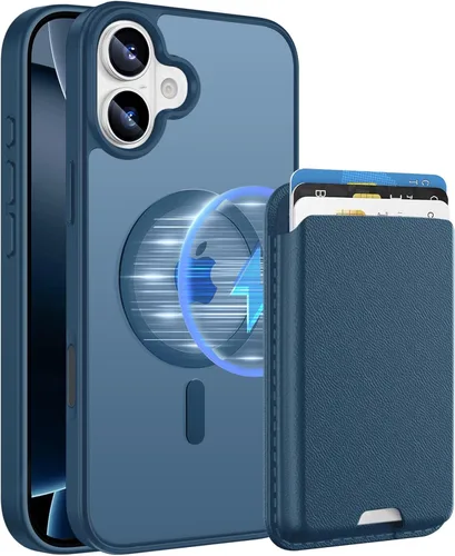 Vista 73 de Funda magnética para iPhone 12 Pro Max, cartera magnética desmontable con soporte para tarjetas, [compatible con MagSafe] grado militar, a prueba