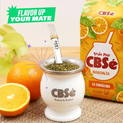 Vista 5 de Yerba Mate CBSe Sabor a Naranja, 1.1 libras, de Argentina