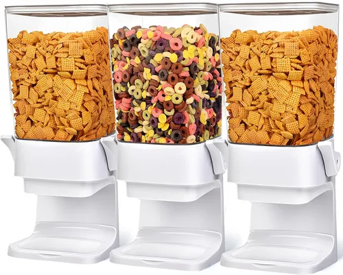 Vista 12 de Dispensador de Cereales para Encimera, Contenedores de Cereales de 5.5L Dispensador de Almacenamiento para Despensa, Contenedores de Arroz