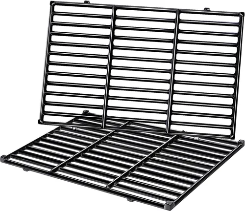 Vista 24 de Uniflasy Rejillas de hierro fundido esmaltado de porcelana de 17.5 pulgadas para Weber Spirit E-210 S-210 E-220 S-220, Spirit I & II Serie 200
