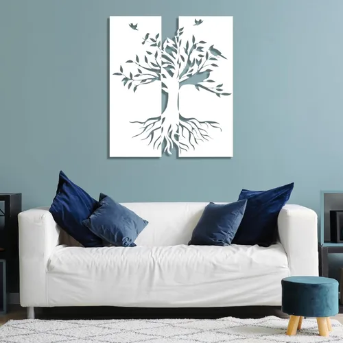 Vista 7 de Árbol de la vida de gran tamaño, decoración de pared de metal, árbol de la vida, arte de pared de metal grande para colgar en la habitación