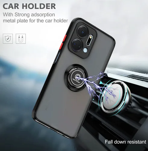 Vista 4 de QUIETIP Funda compatible con Xiaomi Redmi Note 12S con protector de pantalla, TPU + policarbonato duro a prueba de golpes, anillo magnético