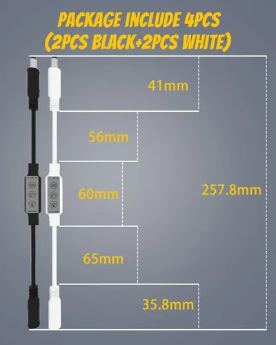 Vista 6 de YM E-Bright Interruptor de atenuación LED en línea, mini flash estroboscópico intermitente, controlador de módulo regulable para tira de luces LED