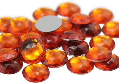 Vista 9 de Joyas de diamantes de imitación acrílicos redondos con parte trasera plana de 0.709 in, adornos de gemas de plástico para cosplay, disfraces