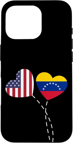 Vista 20 de Funda para iPhone 13 Pro Max Loving Venezuela USA Flag Heart Venezuelan Americans Love Case