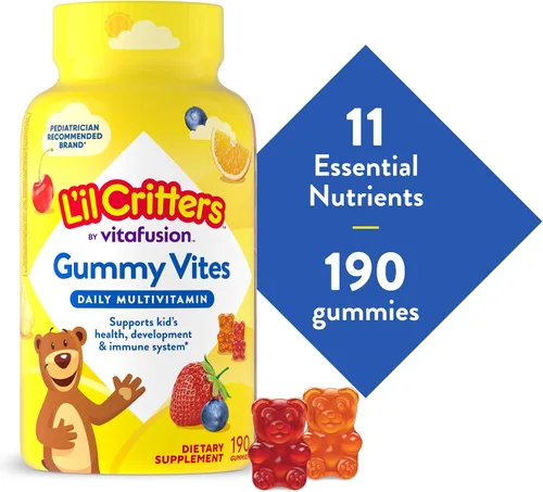 Vista 10 de L'il Critters Gummy Vites Multivitaminas Diarias para Niños Sabores de Frutas Surtidos para Edades 2+ Niños Pequeños y Niños, Vitamina Gomosa