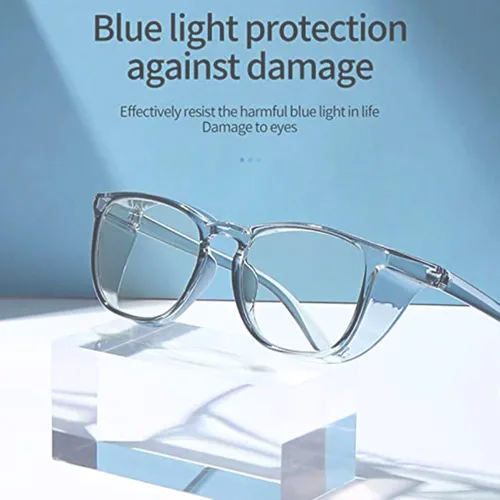 Vista 6 de Gafas de seguridad para hombres, mujeres, enfermeras, antivaho y a la moda, cómodas, con escudos laterales, protección ocular para adultos