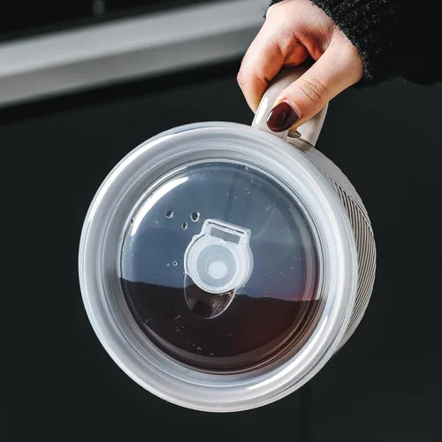 Vista 4 de Tazón de sopa de gran tamaño con asa: taza de sopa de cerámica de 38 onzas con tapa, apto para microondas, contenedor de almacenamiento de alimentos