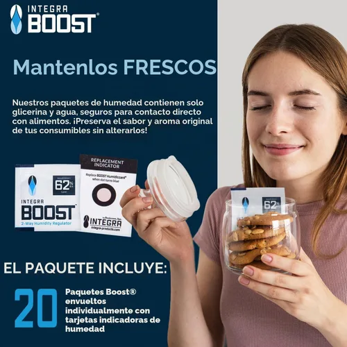 Vista 7 de Integra Boost Paquete de control de humedad de 2 vías – Tecnología patentada para el control de la humedad – Preserve el sabor y mantenga el 62%