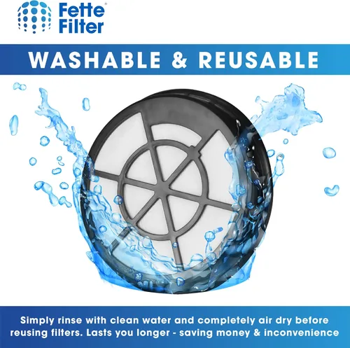 Vista 6 de Fette Filter - Paquete de 4 filtros compatibles con aspiradora sin bolsa Eureka WhirlWind NEN110B NEN110A NEN110D - Parte # NEN0101