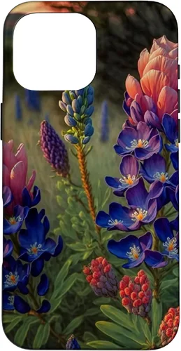 Vista 19 de Texas Rose Colored Bluebonnets Case for iPhone 17
