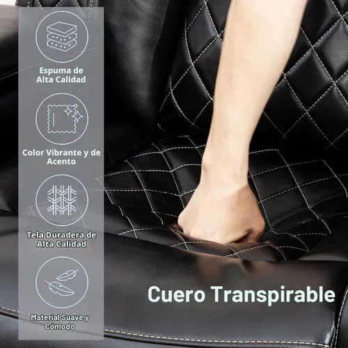 Vista 7 de A Ainehome Juego de sofá modular reclinable eléctrico con luz LED, sofás seccionales de cuero, juegos de muebles de sala de estar, juegos de sofá