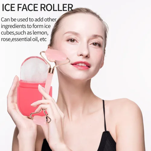 Vista 7 de Rodillo de hielo facial para el cuidado de la piel, rodillo de hielo para cara y ojos, cubo de belleza ilumina la piel y mejora el brillo natural