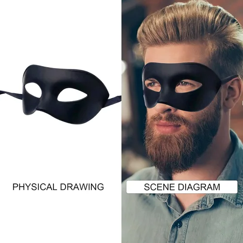 Vista 2 de Máscara de hombre y mujer, para fiesta veneciana, griega, romana, Mardi Gras, máscaras de media cara, estilo mitológico griego, apta para Halloween