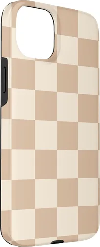 Vista 17 de Funda de tablero de ajedrez marrón beige claro para iPhone 14 Pro