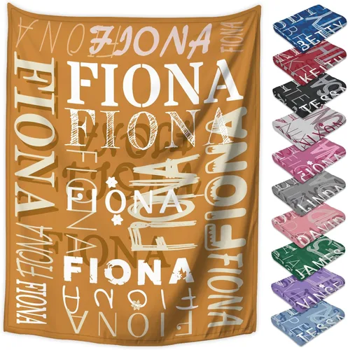Vista 17 de Manta personalizada con texto y nombre para adultos y niños, regalo para cumpleaños, boda, día de San Valentín (30 x 40 pulgadas)