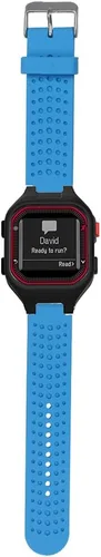 Vista 8 de Correa de repuesto compatible con el reloj inteligente Garmin Forerunner 25, pulsera deportiva de silicona negra impermeable (correa para hombre)