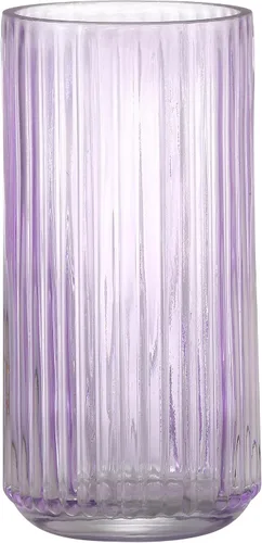 Vista 13 de Jarrón de vidrio ámbar para flores, florero para ramo, jarrones de vidrio modernos, jarrones acanalados para sala de estar, dormitorio, mesa