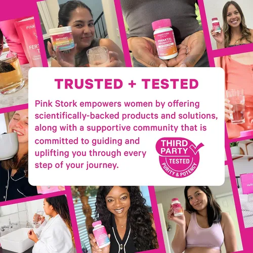 Vista 4 de Pink Stork Embarazo de baño – Copos de magnesio sin perfume para baño o remojo de pies – Sal pura del Mar Muerto – Alivio para dolores de embarazo