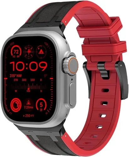 Vista 19 de Apple Watch Band para iWatch Ultra Series, correa de reloj de silicona para hombres, diseño fresco, compatible con Apple Watch de 1.929 in, 1.772