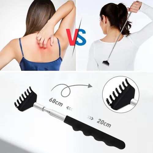 Vista 3 de Svjetiq Masajeador de cabeza, rascador de espalda, 20 dedos, masajeador de cuero cabelludo y rascador de espalda extensible para hombres y mujeres
