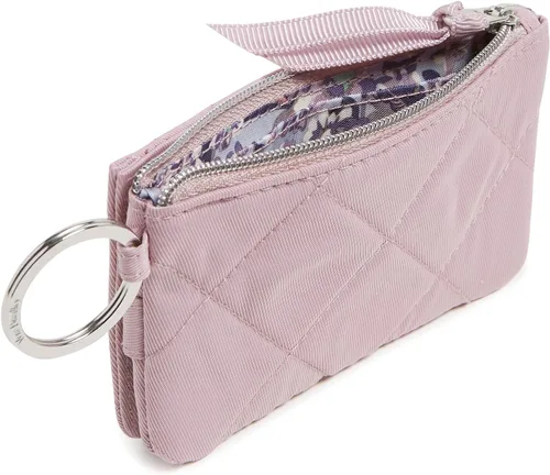Vista 12 de Cartera de lujo de sarga con cremallera y protección RFID para mujer
