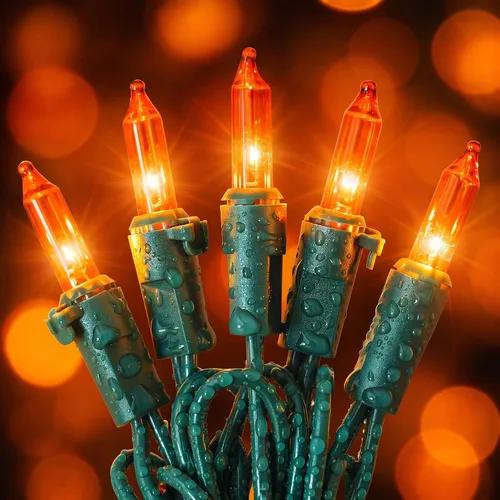 Vista 13 de Luces de Navidad, 35 unidades, 9.8 pies, luces de Navidad transparentes, incandescentes, mini luces para árbol de Navidad, para interiores y blanco