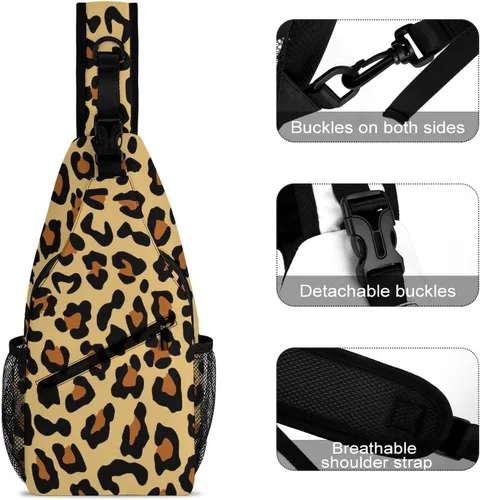 Vista 3 de IMPCOKRU Mochila cruzada para hombres y mujeres, mochila de hombro ligera para deportes casuales, viajes, senderismo., camuflaje