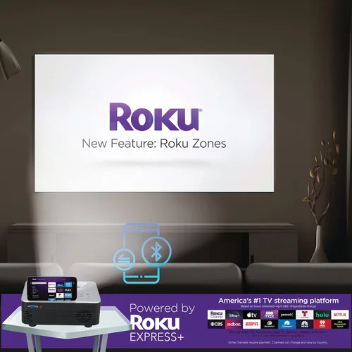 Vista 8 de RCA RPJ-133 720p - Proyector de teatro en casa (incluye Roku Streaming Stick)