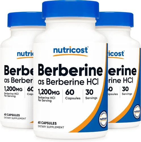 Vista 6 de Nutricost Berberina HCl (1,200 mg) 60 cápsulas, 30 porciones