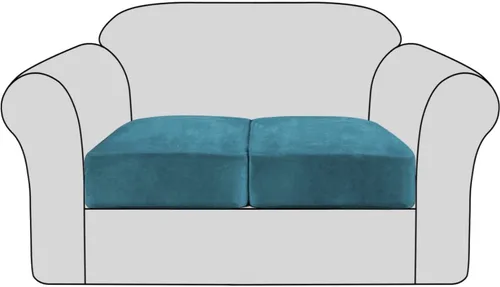 Vista 31 de Fundas de cojín elásticas de terciopelo para sofá, fundas de cojín de felpa suave, protector de muebles, funda de cojín antideslizante con parte
