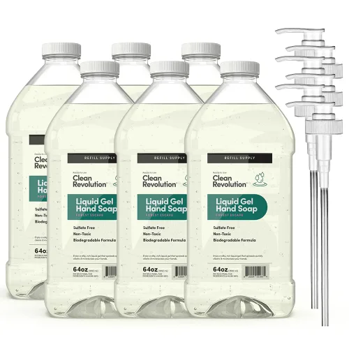 Vista 36 de Clean Revolution Jabón de manos en gel líquido, líquido sedoso rico, espuma rápida, enjuague rápido, contiene aceites esenciales reales