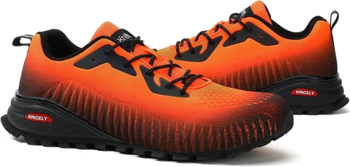 Vista 7 de Kricely Tenis de correr para hombre, para caminar, senderismo, tenis para hombre, tenis cruzado, tenis al aire libre, calzado casual