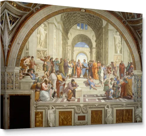 Vista 36 de Niwo ART - Montañas y mar, serie de pinturas más famosas del mundo, lienzo de pared para decoración del hogar, envoltura de galería, estirado
